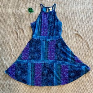 Blue & Purple Dress - Size: Medium